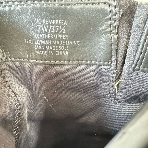 Vince Camuto Kempreea Gray Suede Buckles Mid-Shaft Boots Block Heel Zip 7 Wide - Picture 6 of 13